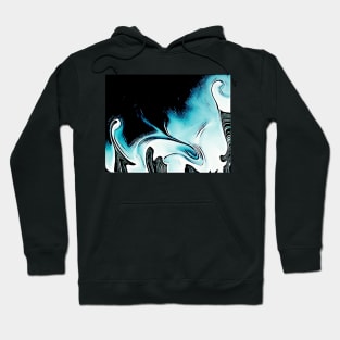 Rogue waves in blue and black Hoodie